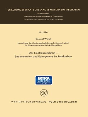 cover image of Der Finefrausandstein — Sedimentation und Epirogenese im Ruhrkarbon